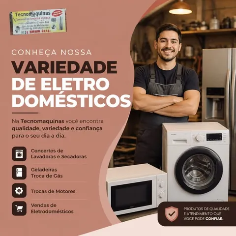Post da Tecno Máquinas sobre a variedade de eletrodomésticos